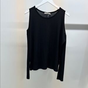 Rag & Bone Cold Shoulder Black Top